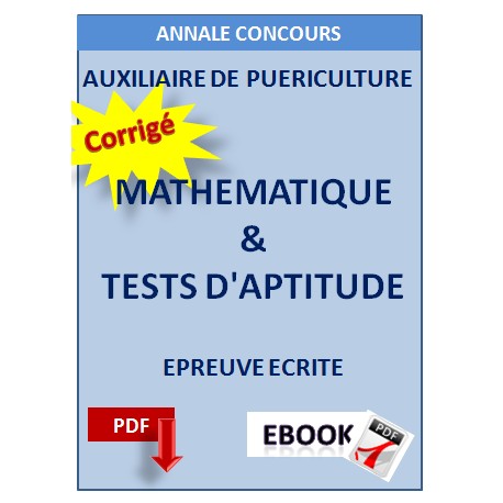 Tests De Mathematique Tests D Aptitude Corriges Concours Atsem